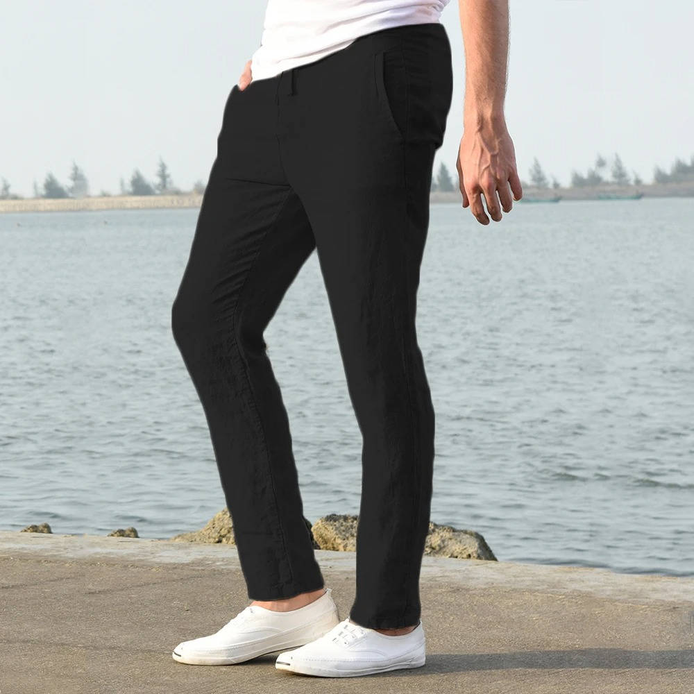 Men's Relaxed Breathable Lightweight Linen Pants
