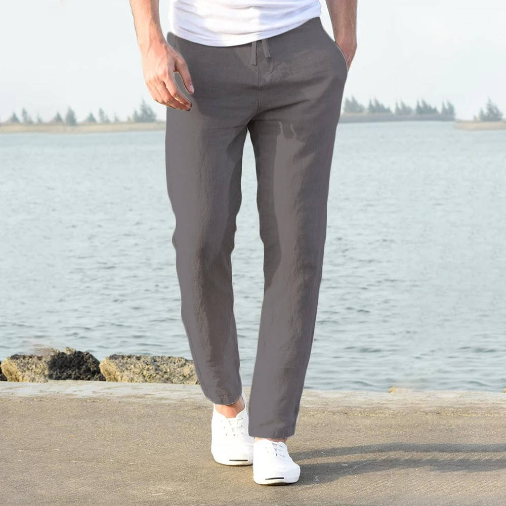 Men's Relaxed Breathable Lightweight Linen Pants
