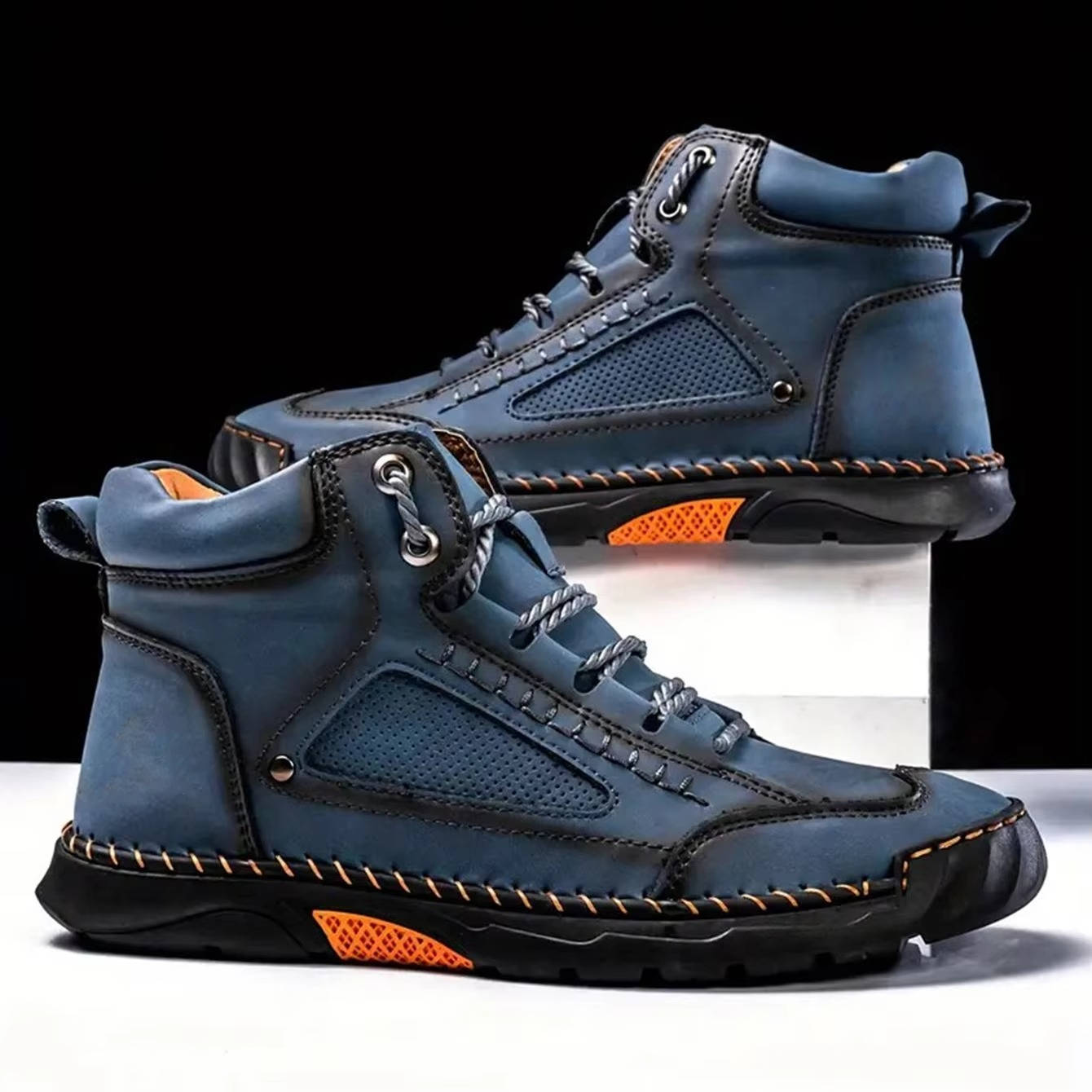Men's Waterproof Leather Hiking Boots Arch Support