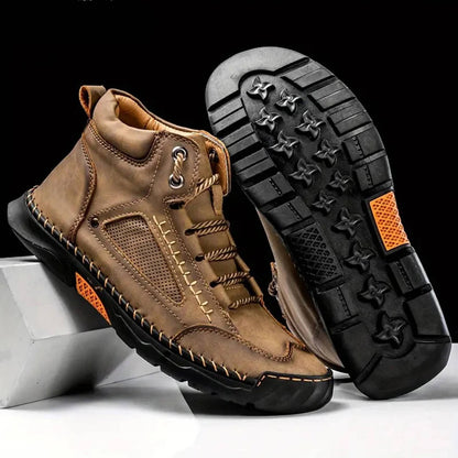 Men's Waterproof Leather Hiking Boots Arch Support