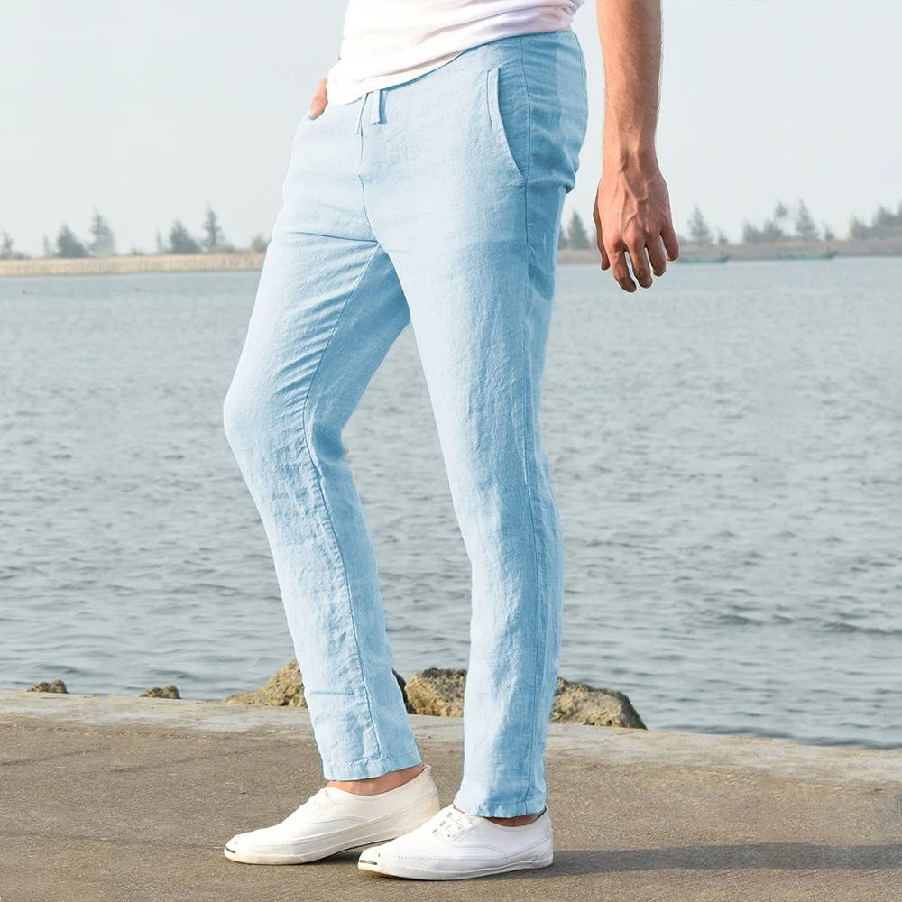 Men's Relaxed Breathable Lightweight Linen Pants