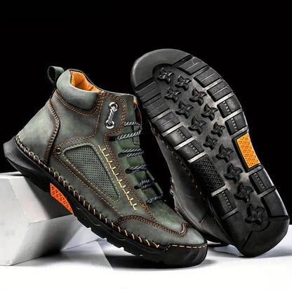 Men's Waterproof Leather Hiking Boots Arch Support