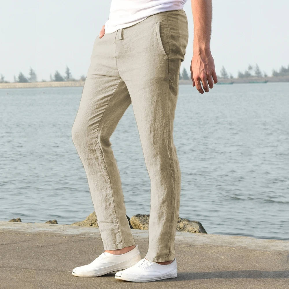 Men's Relaxed Breathable Lightweight Linen Pants