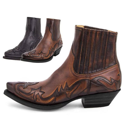Women's Western Leather Ankle Boots