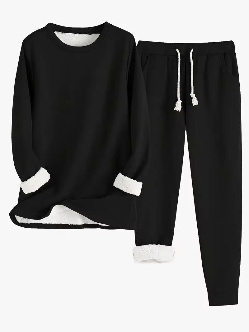 Women's Cosy Fleece Lined Winter Sweatsuit Set