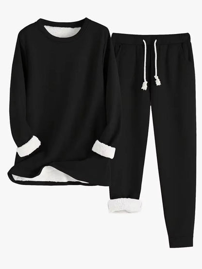 Women's Cosy Fleece Lined Winter Sweatsuit Set