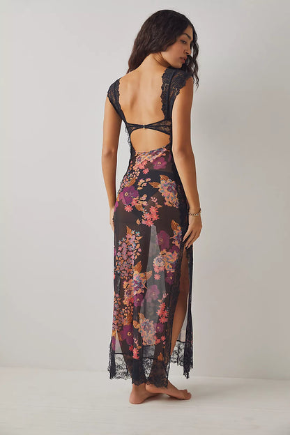 Paige | Floral Lace Overlay Sheath Dress