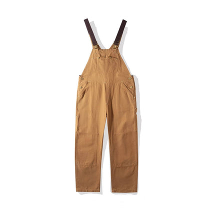 Women's Canvas Bib Dungaree Workwear Overalls Pockets