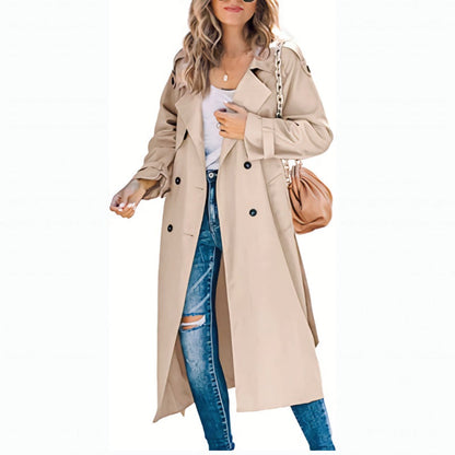 Kathy | Women's Double-Breasted Long Coat