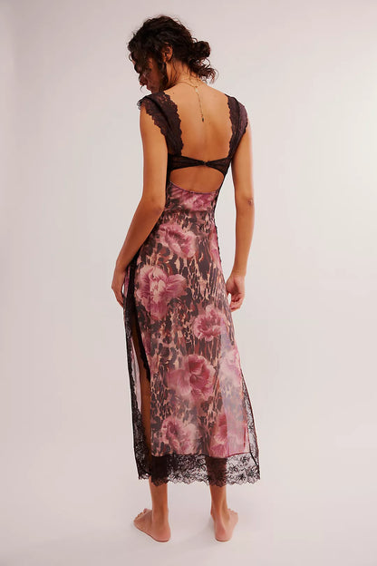 Paige | Floral Lace Overlay Sheath Dress