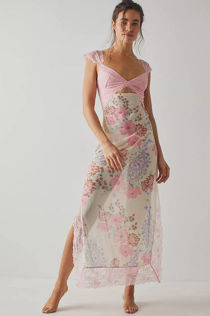 Paige | Floral Lace Overlay Sheath Dress
