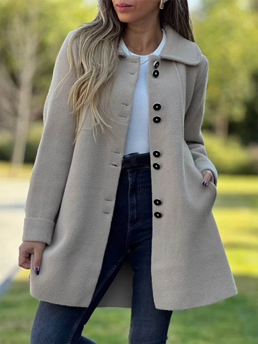Harper | Women's Single-Breasted Knee Length Coat