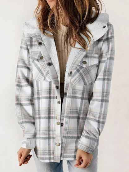 Marilyn | Women's Hooded Button-Down Flannel Jacket