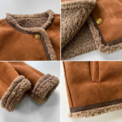 Isabeau | Women's Genuine Sheepskin Buttoned Jacket