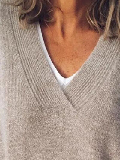 Jeanette | Women's Elegant Oversize V Neck Jumper