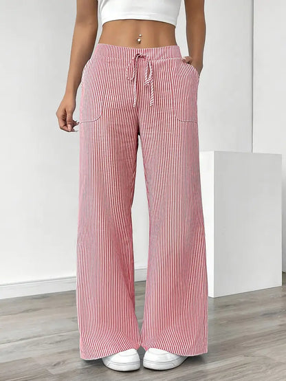 Linda | Elegant Striped Pants with Pockets in Trendy Colors