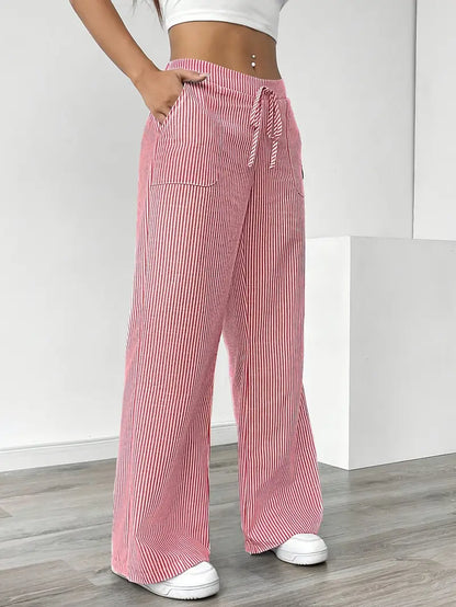 Linda | Elegant Striped Pants with Pockets in Trendy Colors