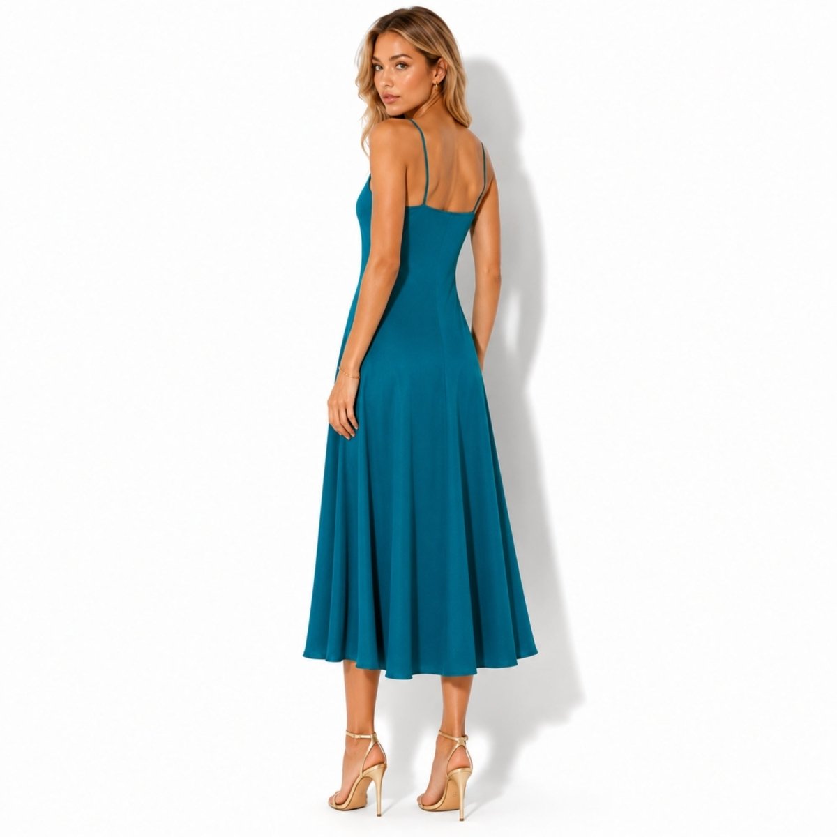 Ravena | Women's Linen Midi Slip Dress