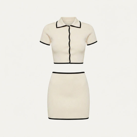 Elise Crompton | Contrast Trim Knit Co-Ord Set Women