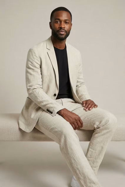 Leon | Men's Relaxed-Fit Linen Suit