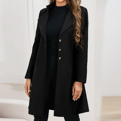 Elise | Tailored Longline Wool-Blend Coat