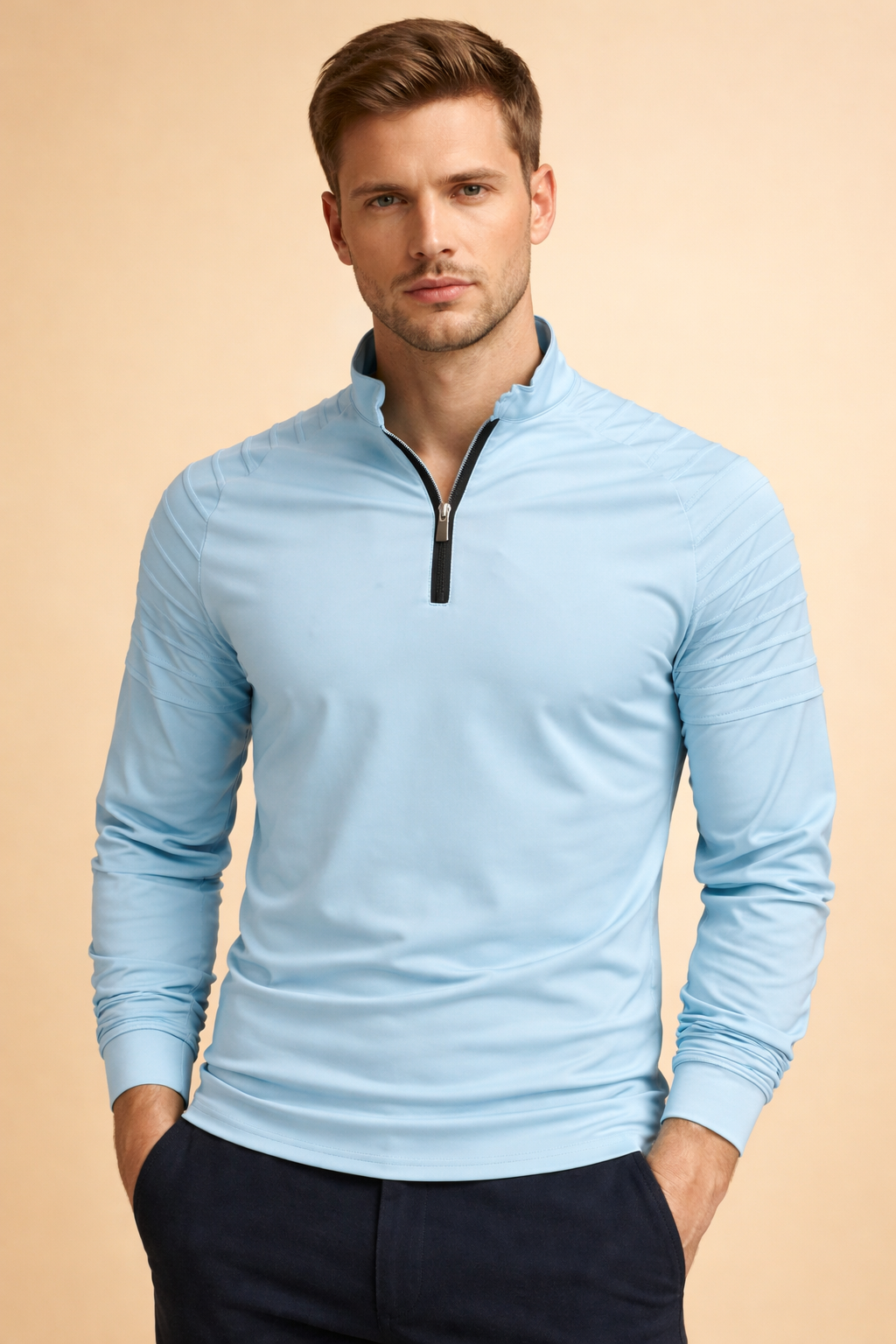 Tate | Men's Performance Zip Neck Long Sleeve