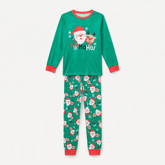 Hawthorn | Christmas Pyjamas Reindeer Print Red Cuffs