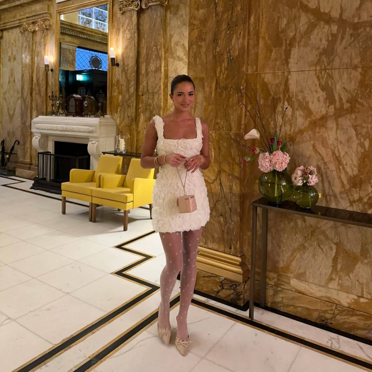 Floral Textured Cocktail Dress For Women