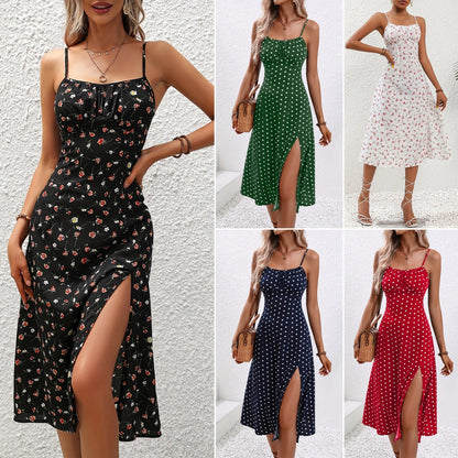 Floral Slit Summer Dress For Women