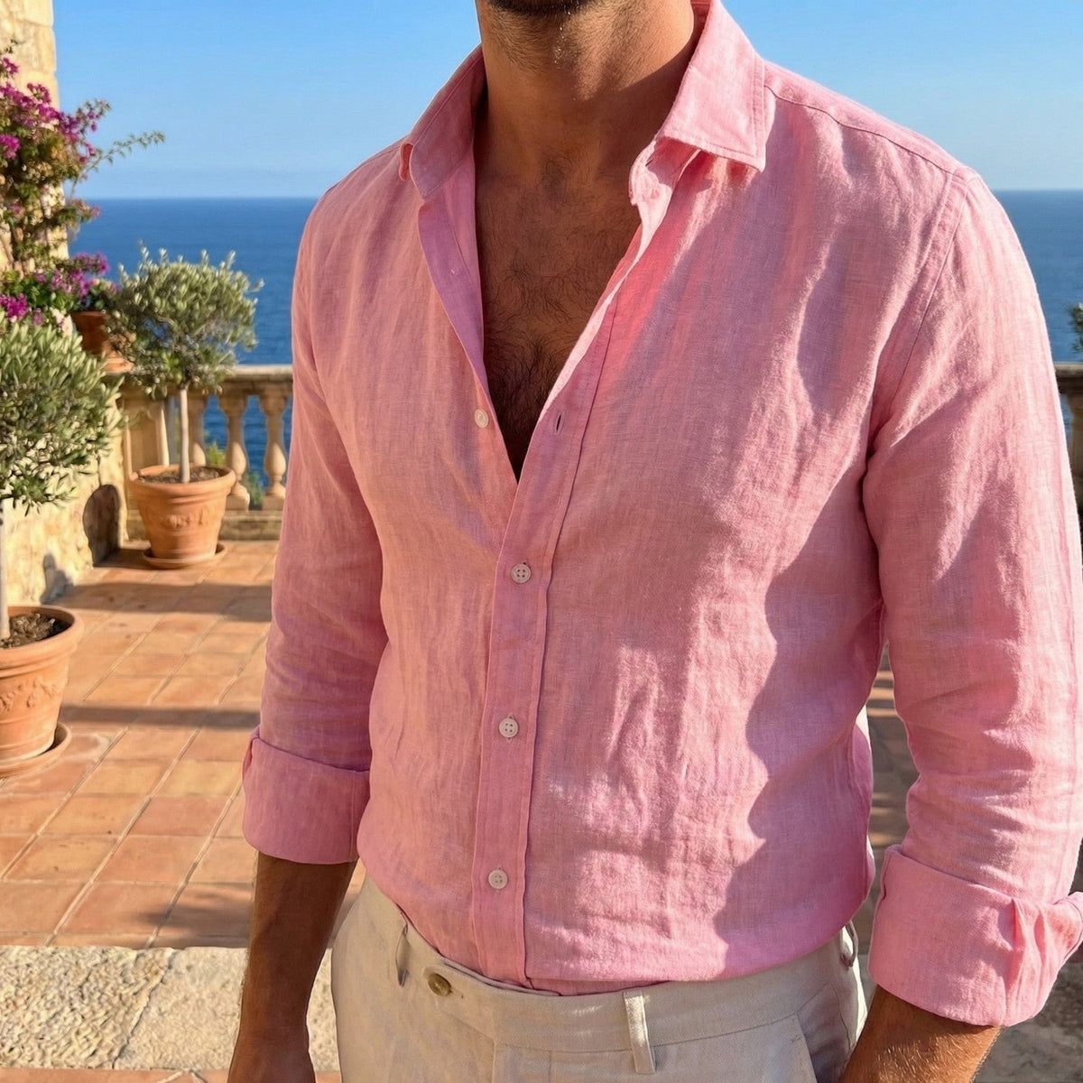 Reed | Men's Relaxed Fit Long-Sleeve Linen Shirt