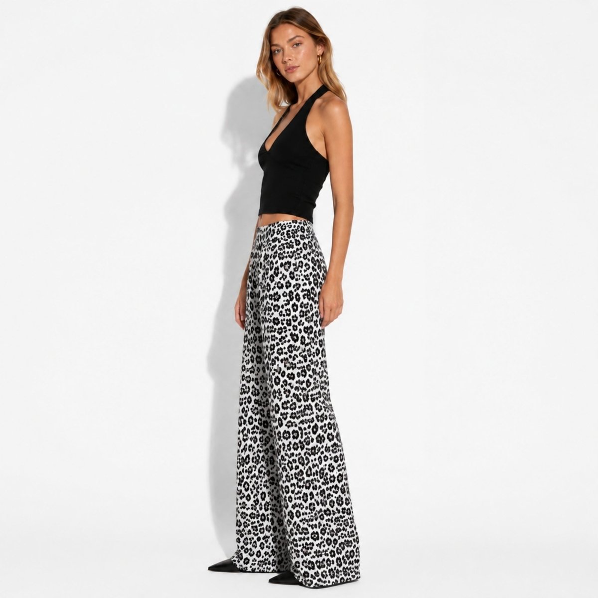 Lileas | Women's Leopard Print Palazzo Pants