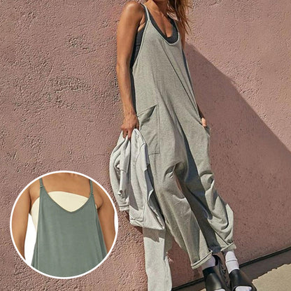 Sarah | V-Neck Sling Pocket Jumpsuit