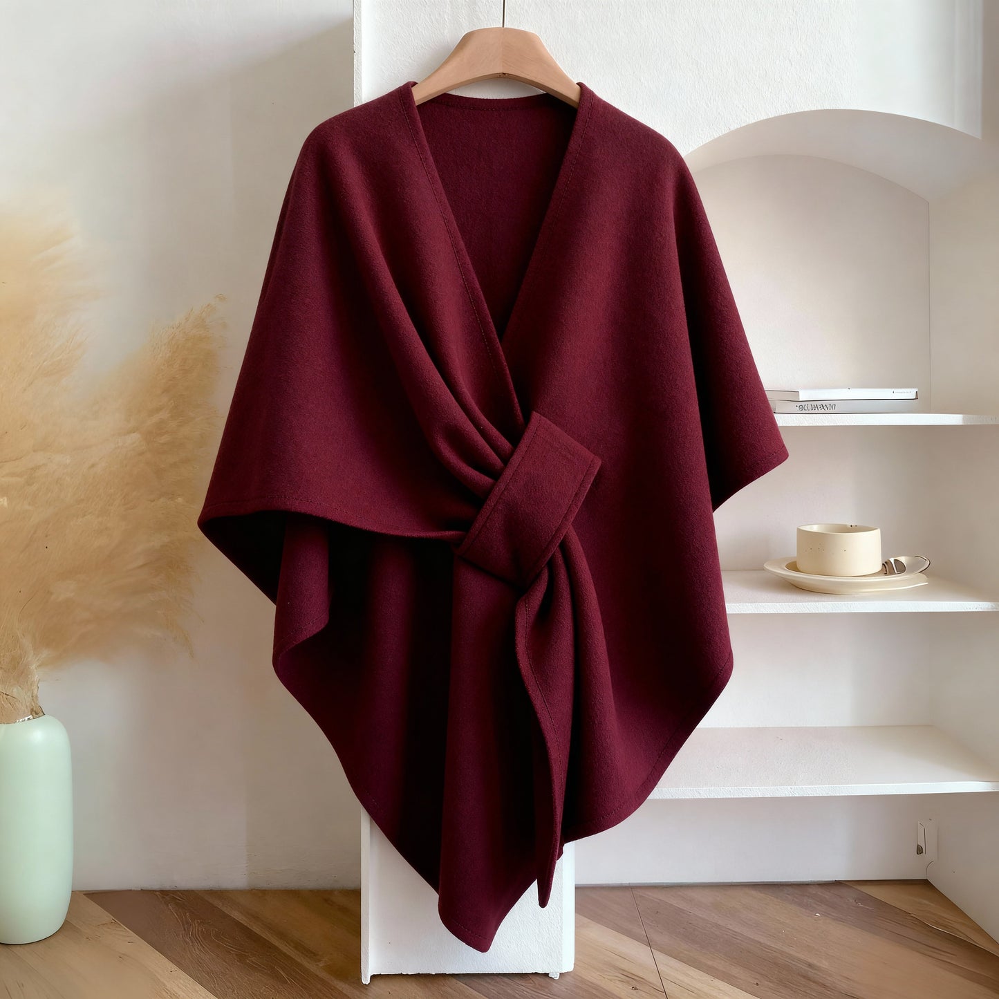 Noor | Linen Draped Shawl Wrap Cape