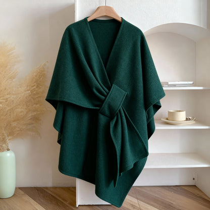 Noor | Linen Draped Shawl Wrap Cape