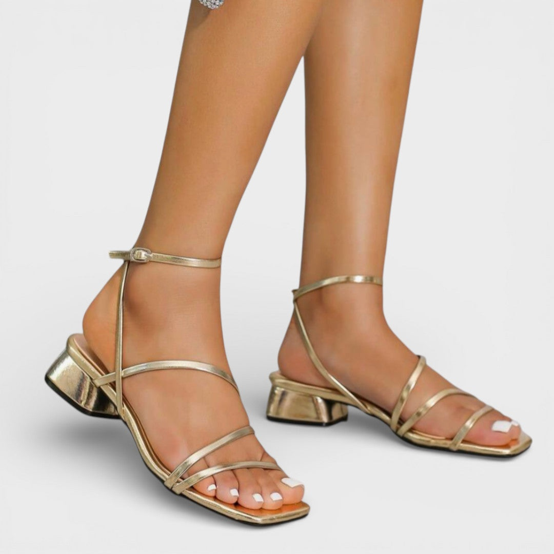 Cleo | Women's Cross-Strap Chunky Heel Sandals