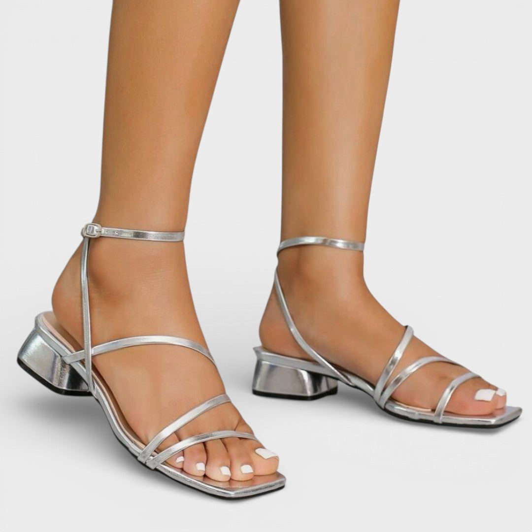 Cleo | Women's Cross-Strap Chunky Heel Sandals