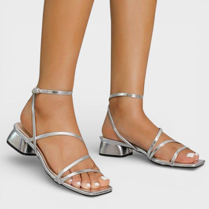 Cleo | Women's Cross-Strap Chunky Heel Sandals