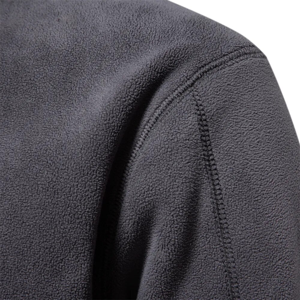 Wystan | Half Zip Stand Collar Pullover Panelled Sleeves