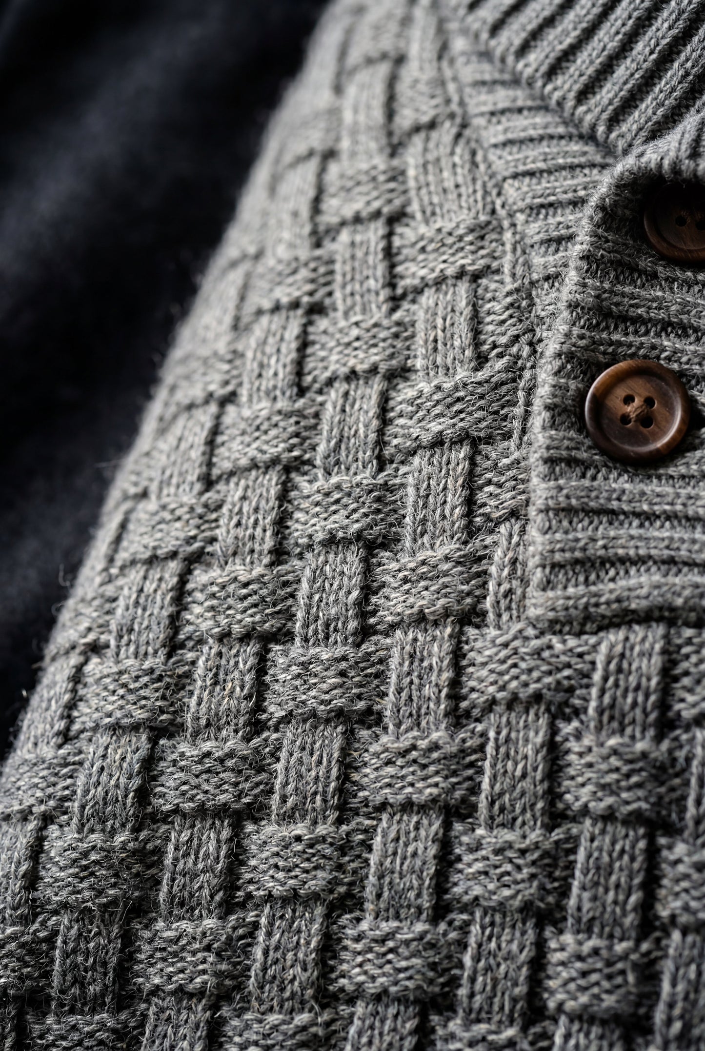 Reid | Men's Basketweave Shawl Collar Sweater