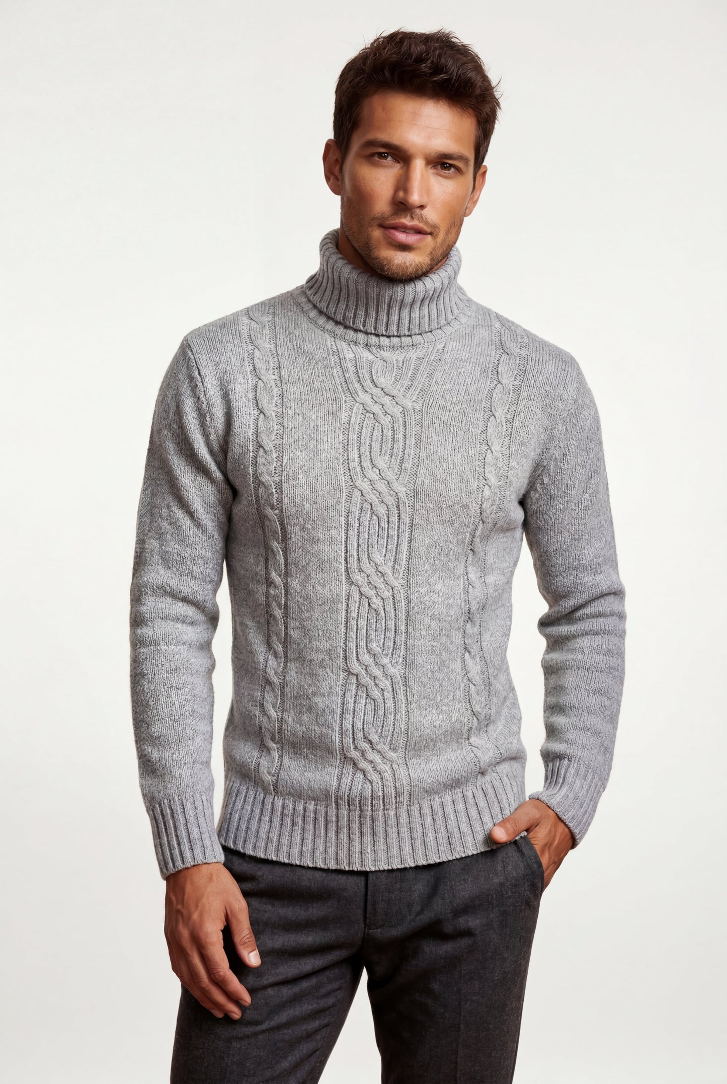 Colt | Men's Cable Knit Turtleneck Sweater