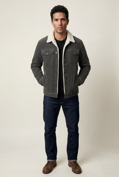 Cole | Men's Sherpa Collar Trucker Jacket