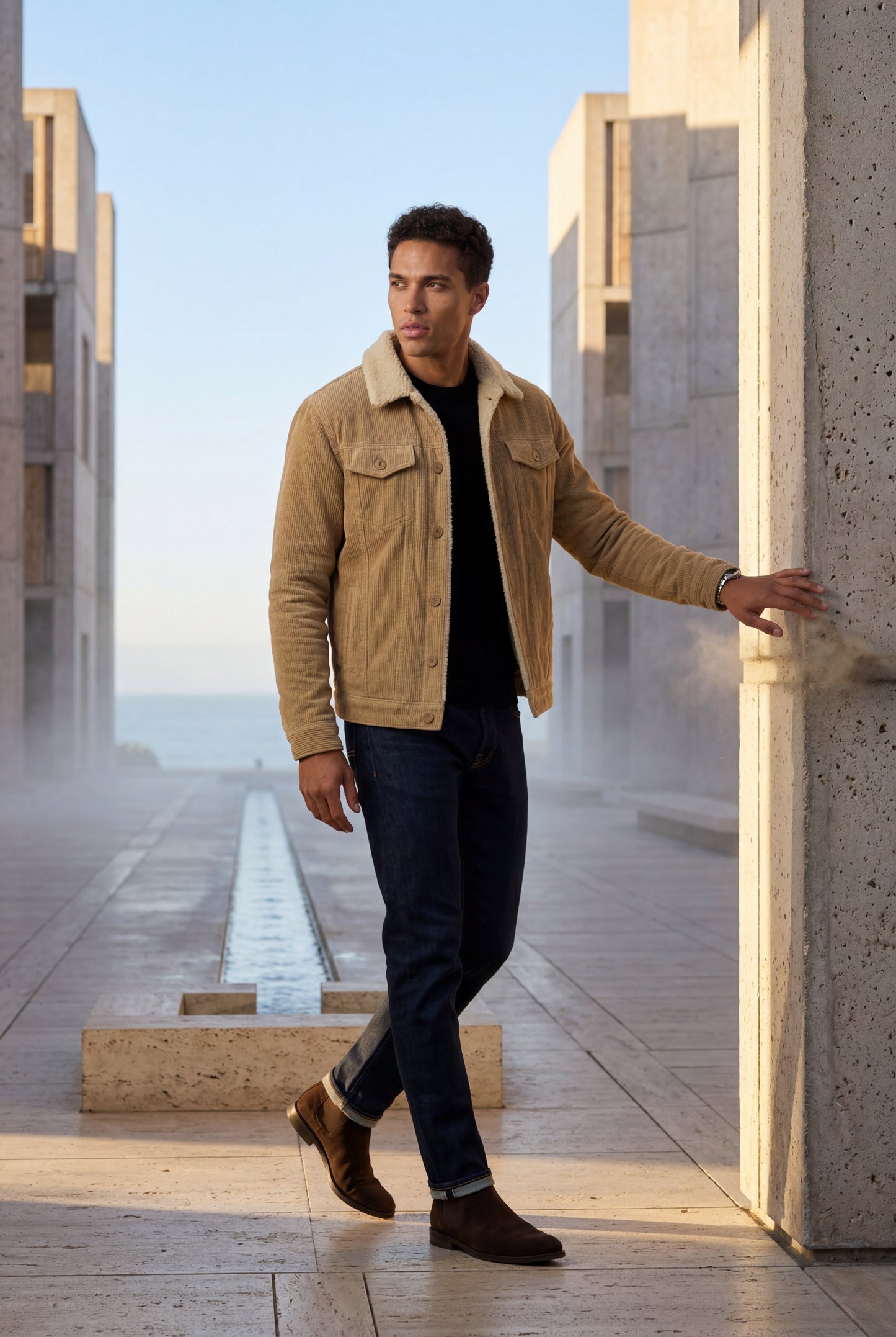 Cole | Men's Sherpa Collar Trucker Jacket