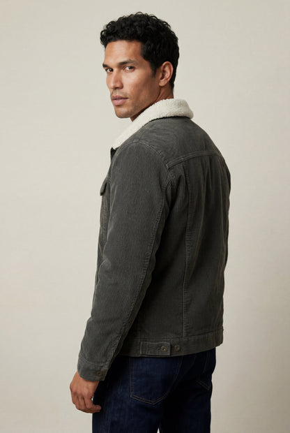 Cole | Men's Sherpa Collar Trucker Jacket