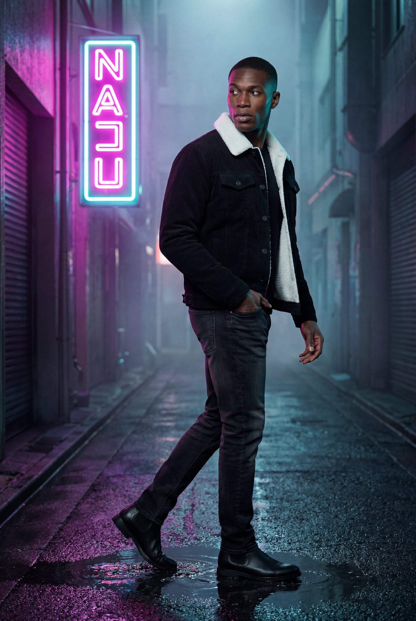 Cole | Men's Sherpa Collar Trucker Jacket