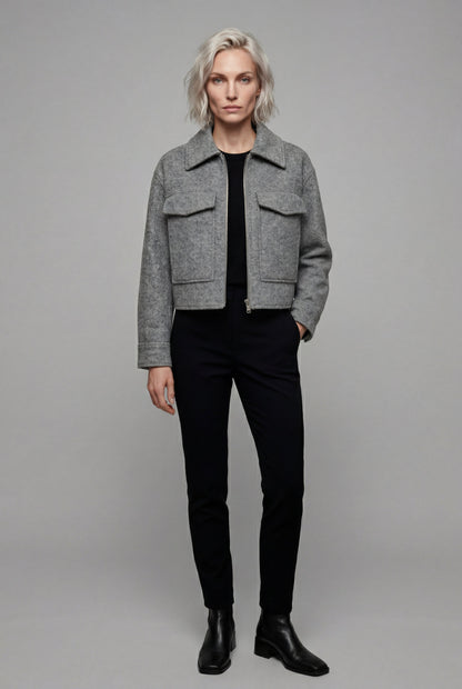 Myla | Women's Boxy Cropped Zip Jacket