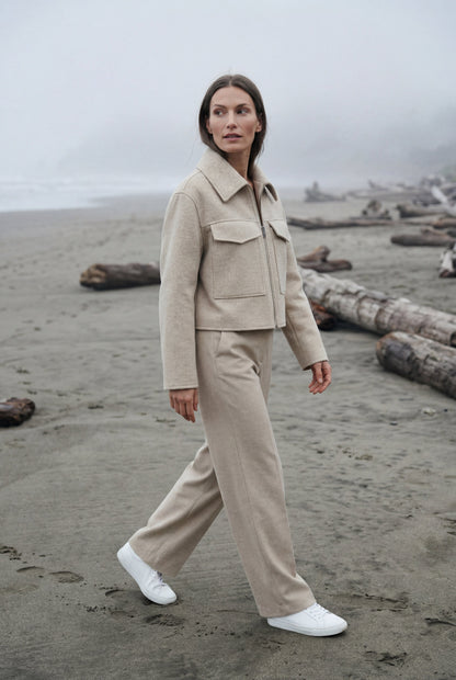 Myla | Women's Boxy Cropped Zip Jacket