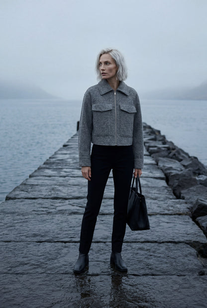 Myla | Women's Boxy Cropped Zip Jacket