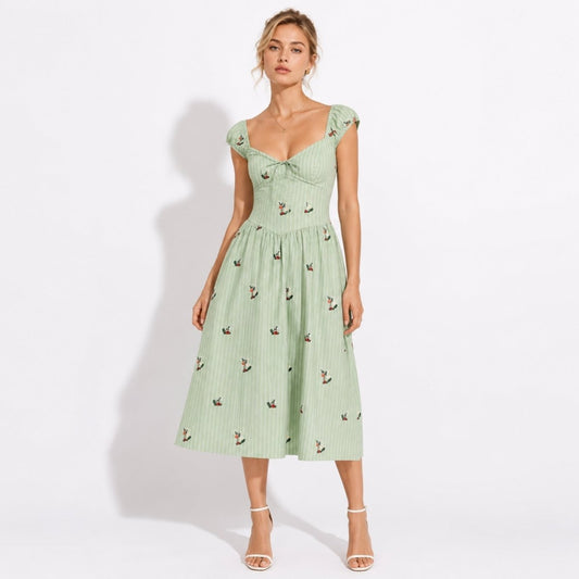 Galadriel | Women's Sweetheart Corset Midi Sundress