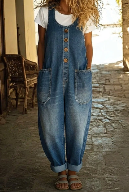 Jasmijn | Sleeveless Denim Dungarees