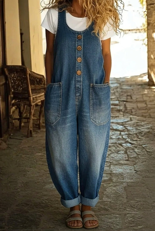 Jasmijn | Sleeveless Denim Dungarees